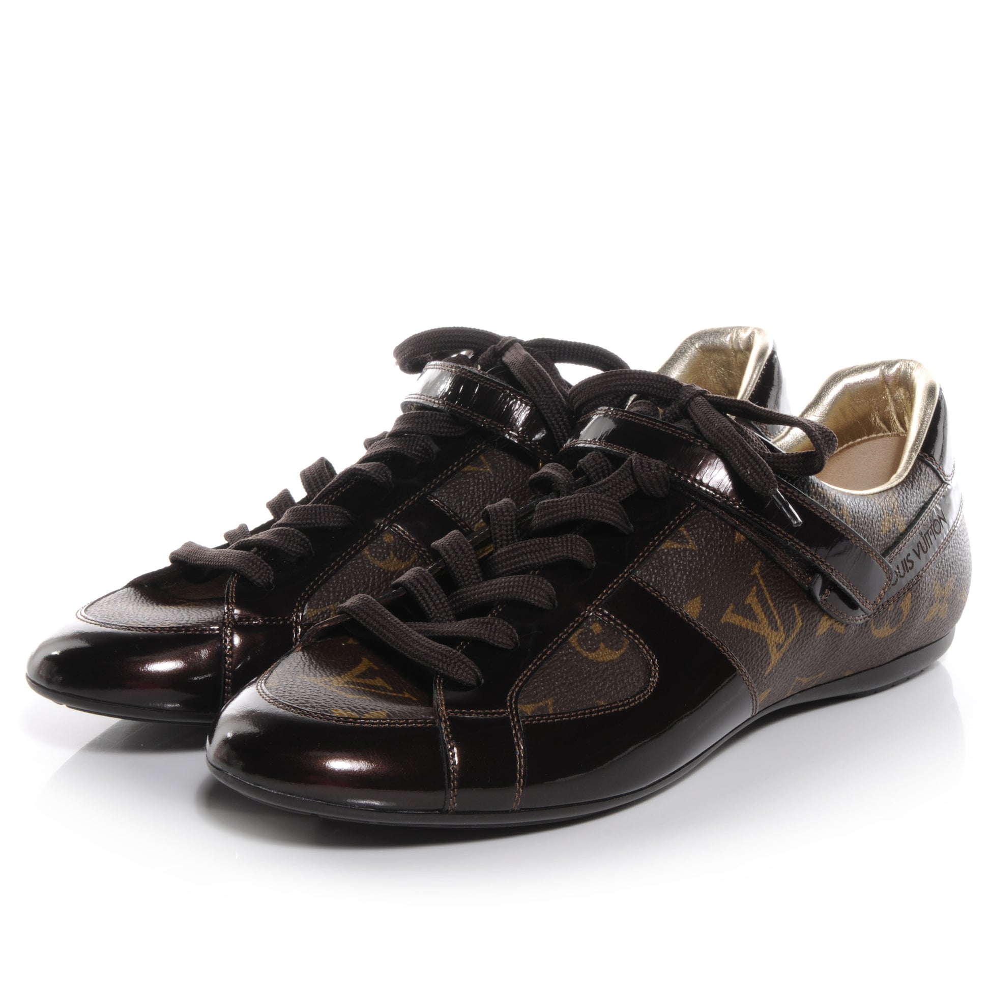 Louis Vuitton Patent Monogram Globe Trotter Sneakers 40 3 of 6
