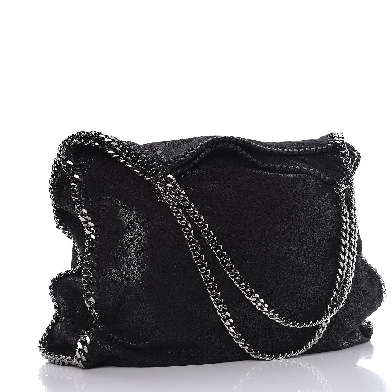Stella McCartney Shaggy Deer Big Falabella Tote Black 3 of 10
