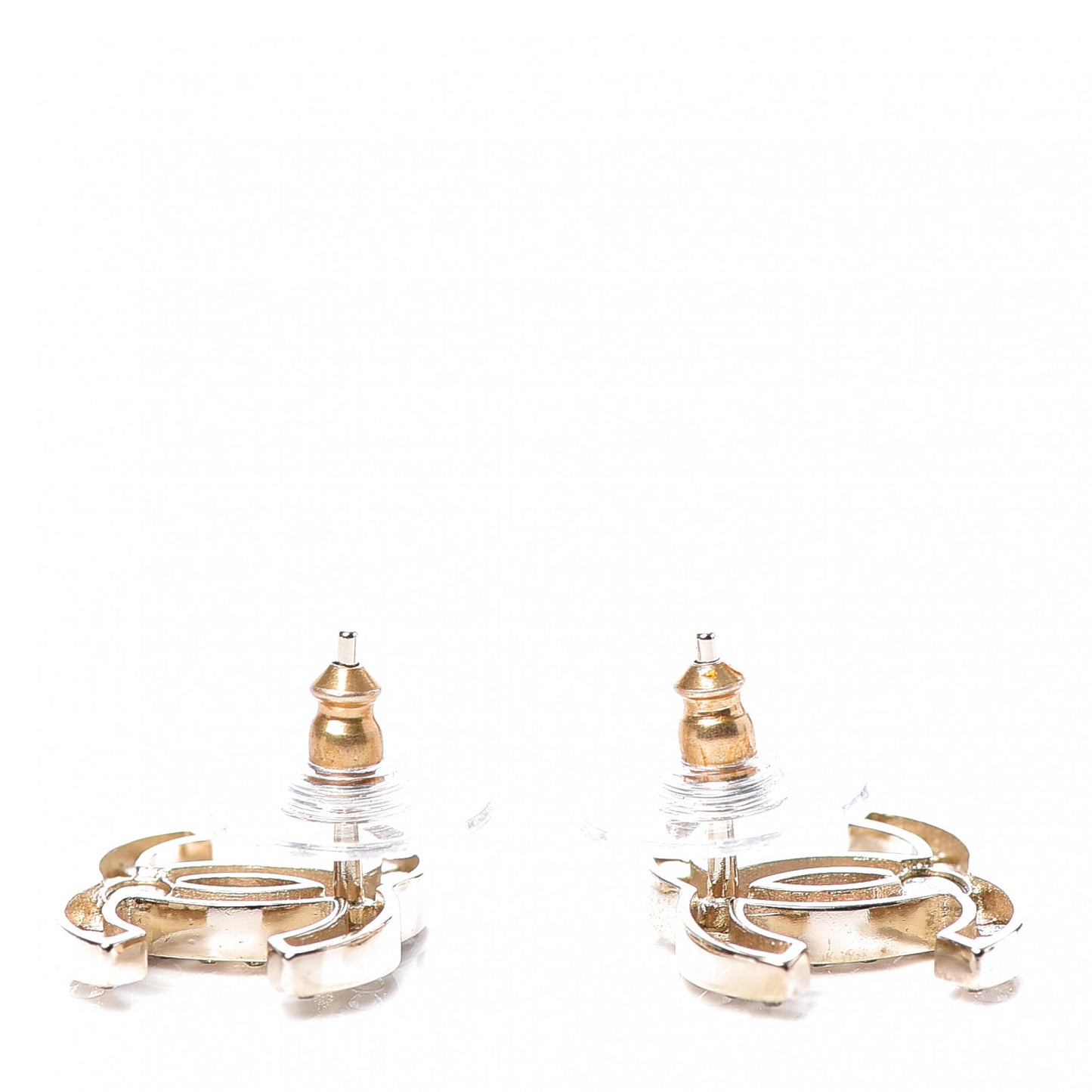 Crystal CC Large Earrings Gold