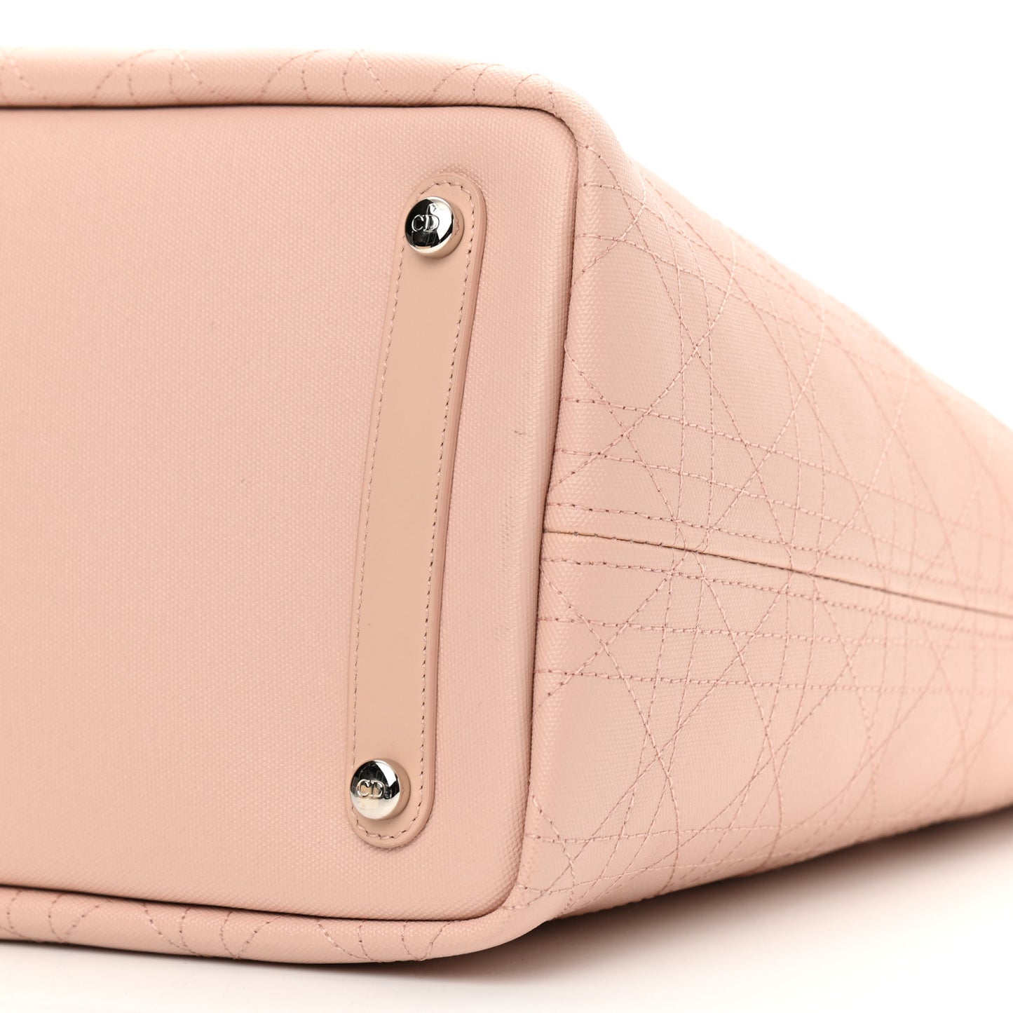 Coated Canvas Cannage Panarea Shopping Tote Rosato