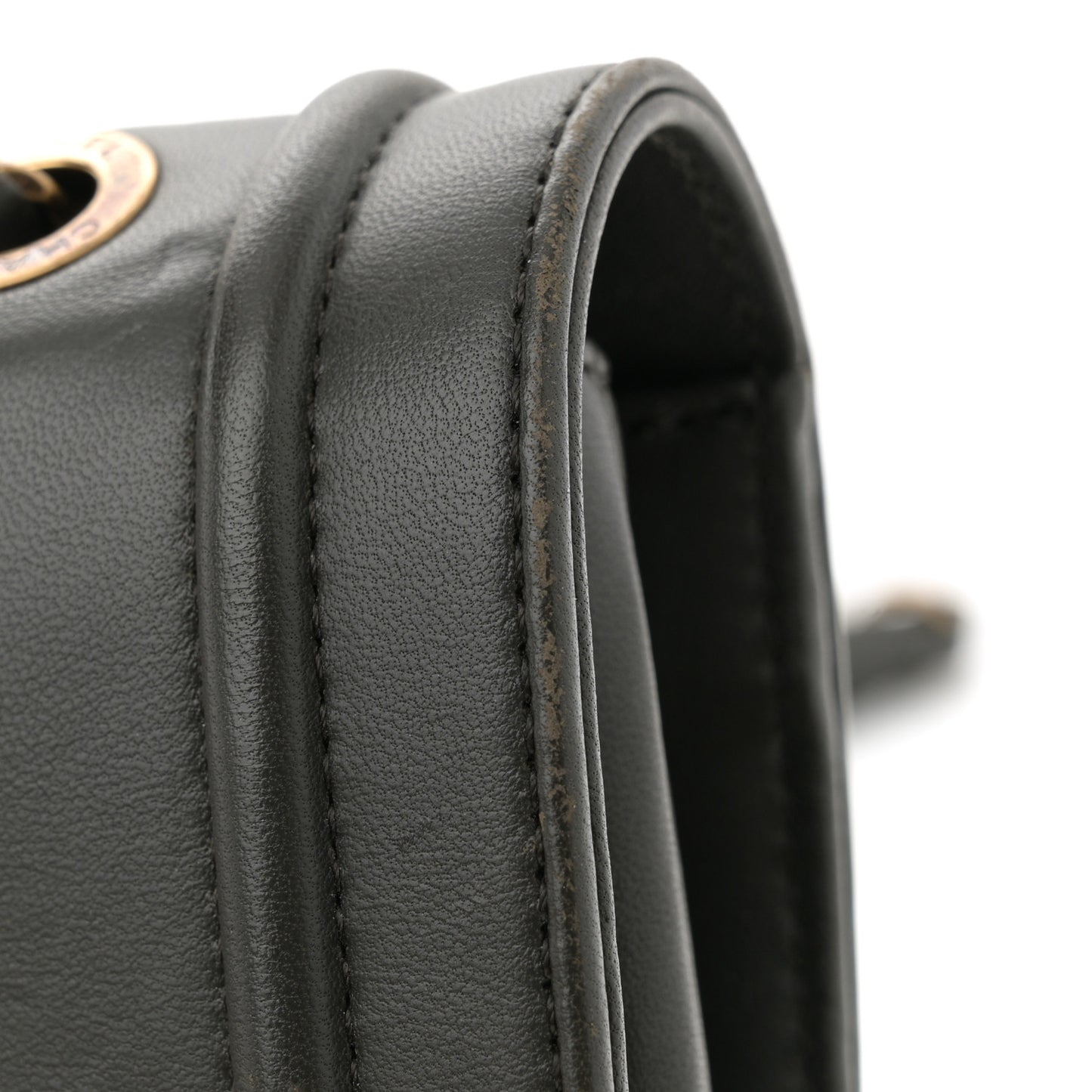 Lambskin CC Antico Flap Dark Khaki