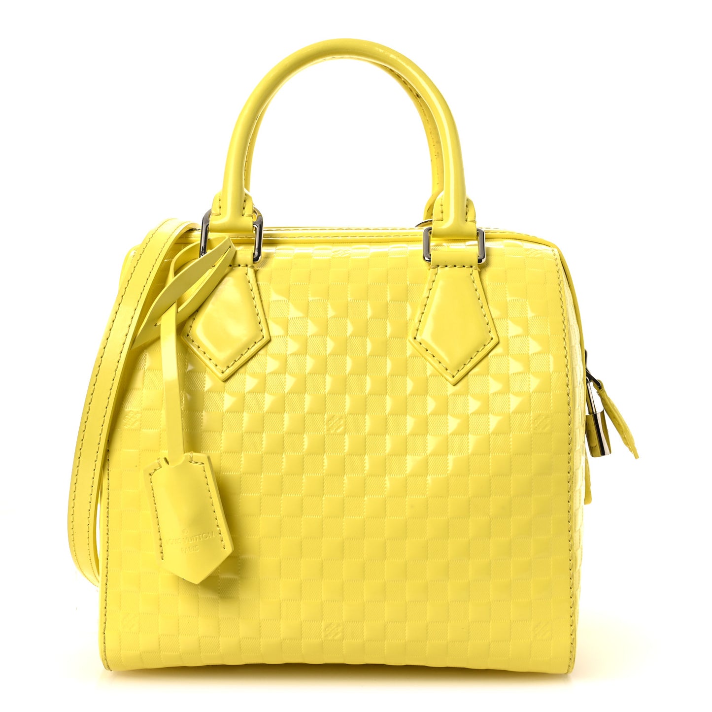 Damier Facette Speedy Cube PM Yellow
