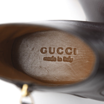 Gucci Goatskin Web Mens GG Ankle Boots 8 Cocoa 8 of 11