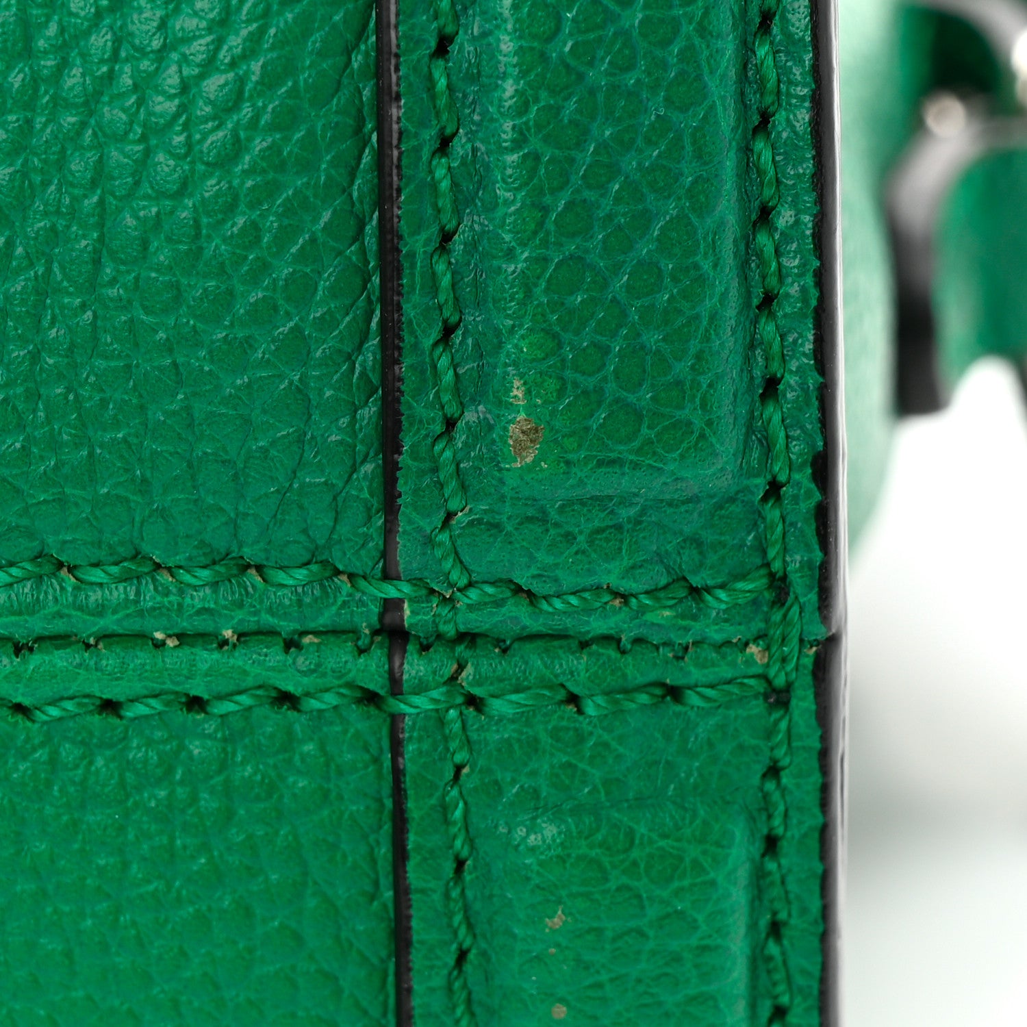 Alexander McQueen Pebbled Calfskin Mini Padlock Tote Emerald 11 of 15