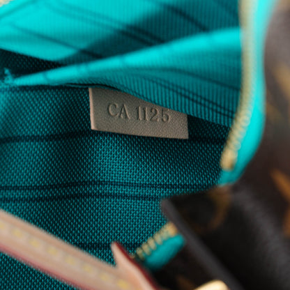 Louis Vuitton Monogram Neverfull MM GM Pochette Turquoise 7 of 7