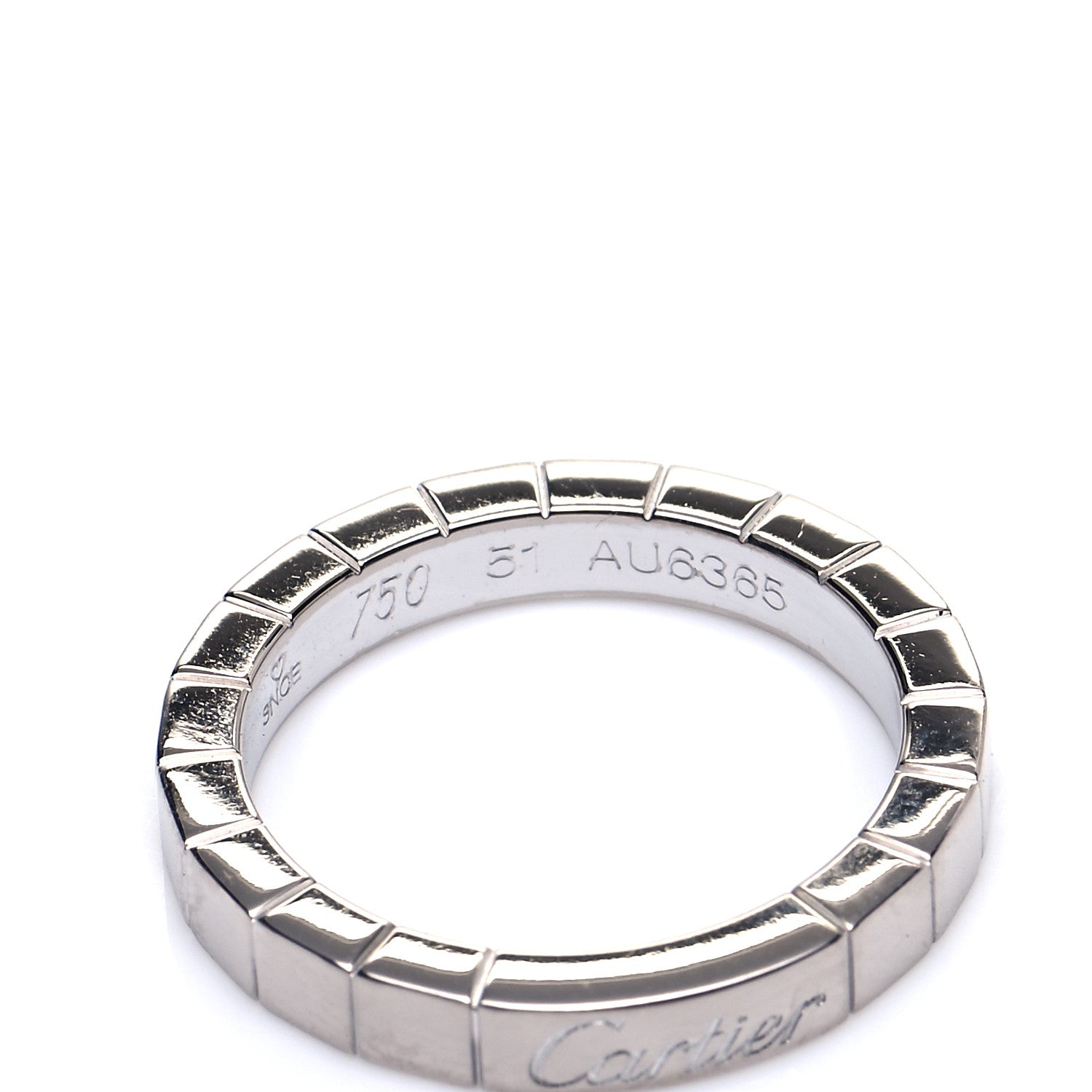 Cartier 18K White Gold Lanieres Ring 51 5.75 4 of 4