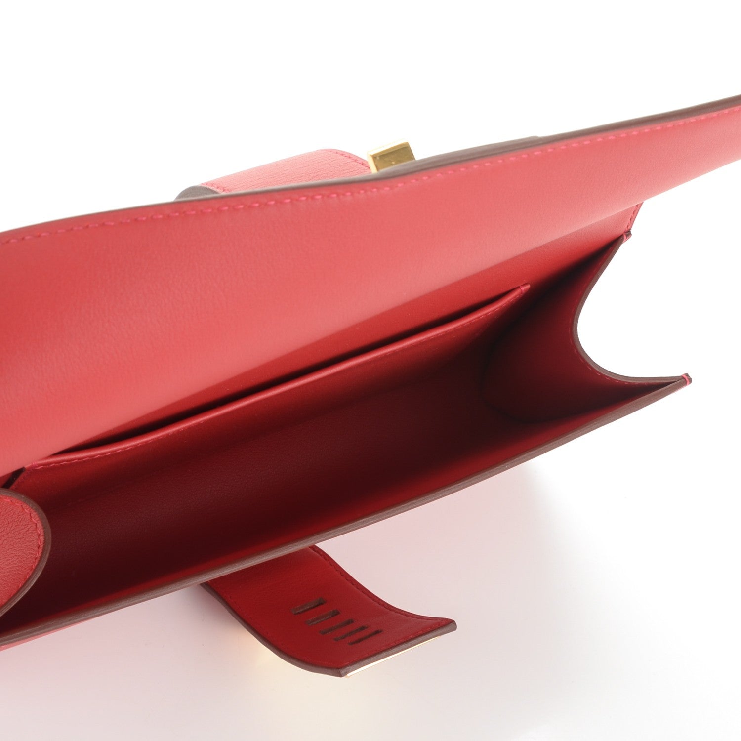 Hermes Tadelakt Medor 23 Clutch Vermillion 5 of 7