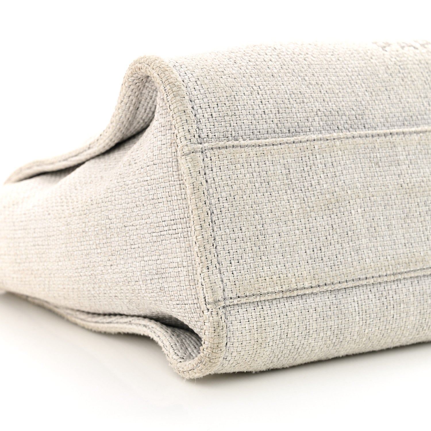 Chanel Woven Straw Raffia Small Deauville Tote Grey 9 of 13