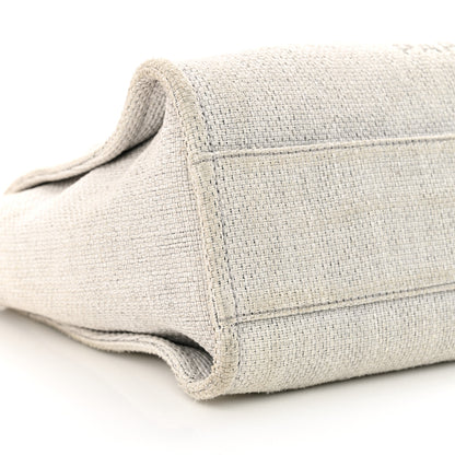 Chanel Woven Straw Raffia Small Deauville Tote Grey 9 of 13