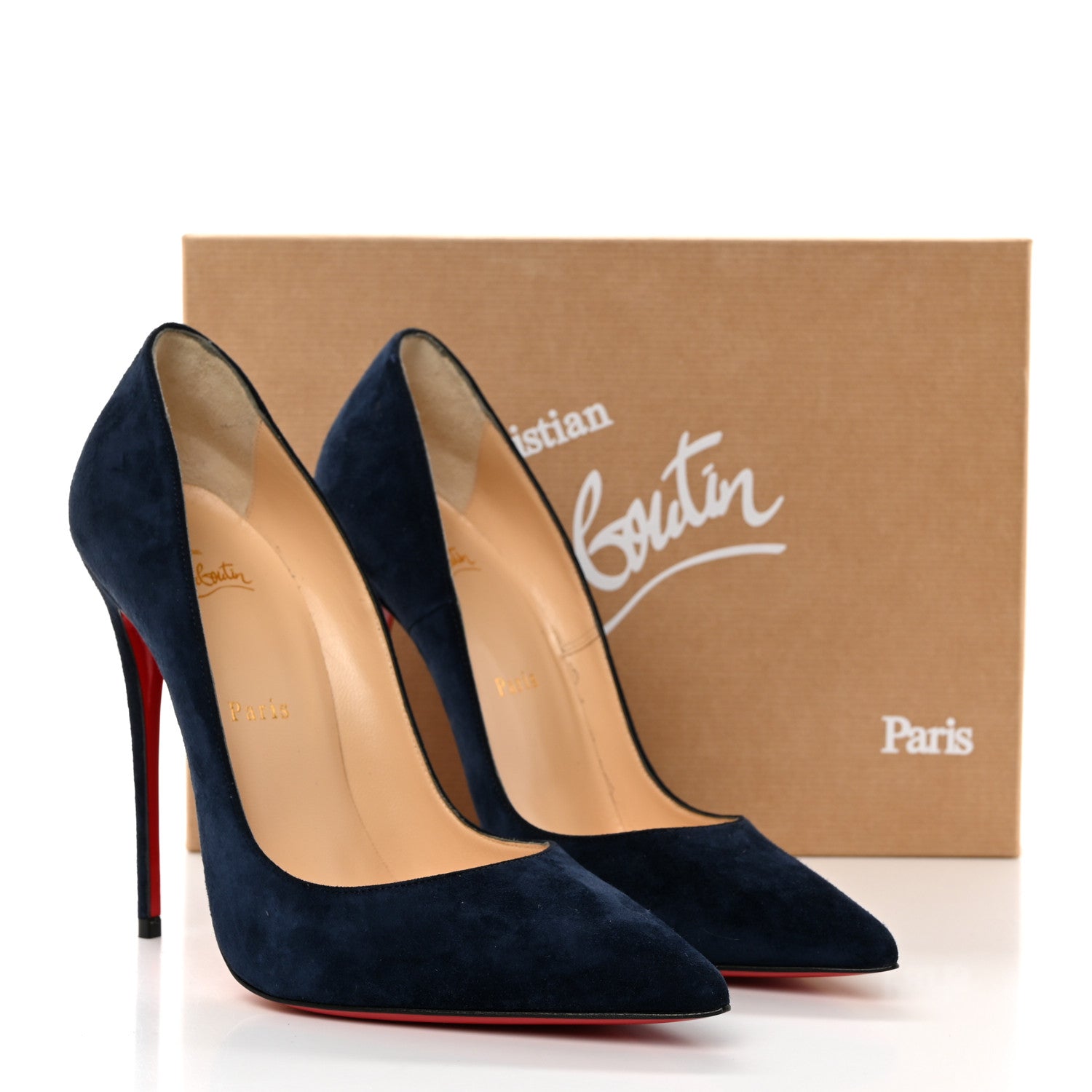 Christian Louboutin Veau Velours So Kate 120 Pumps 39.5 Marine 8 of 8