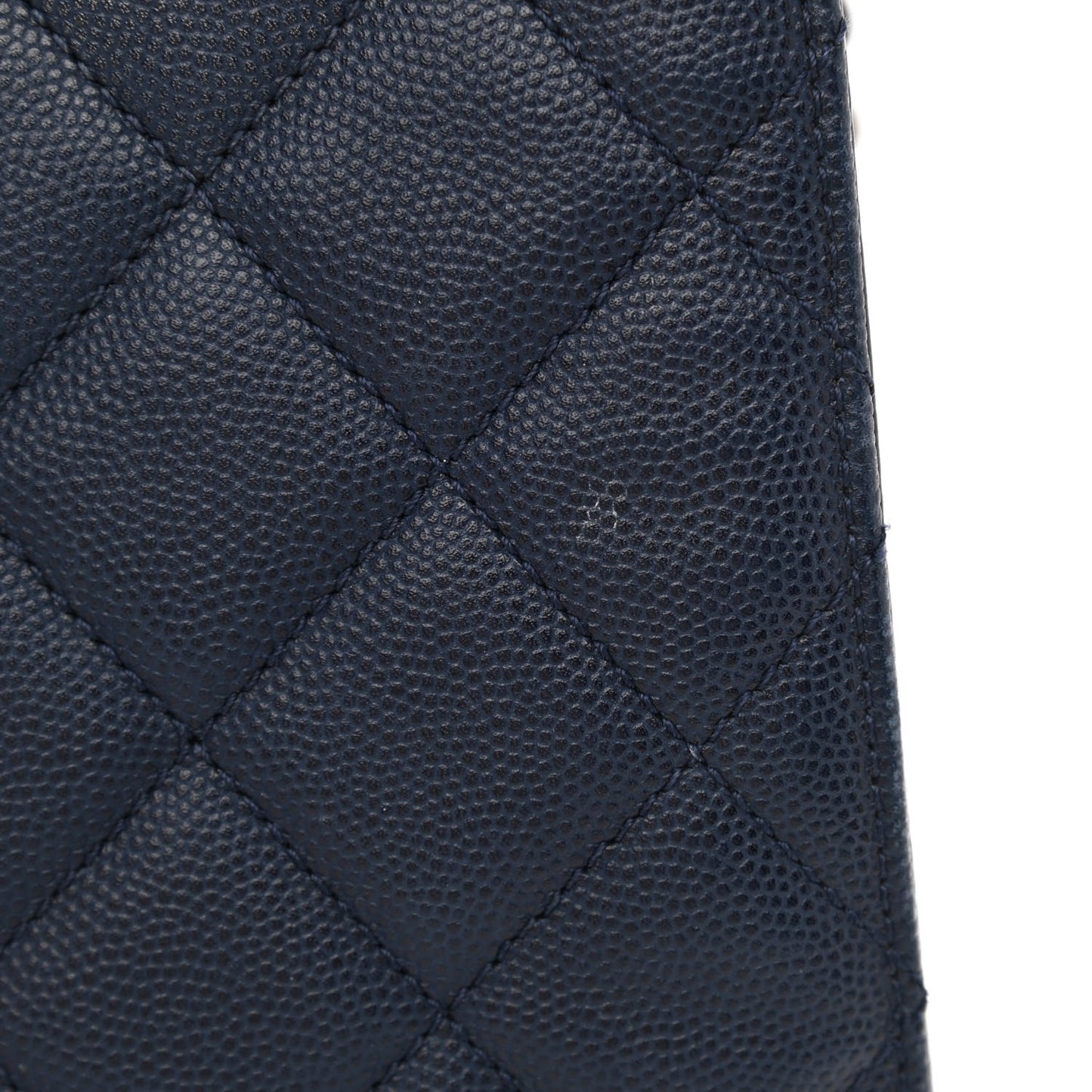 Caviar Quilted Medium CC Bucket Bag Dark Blue