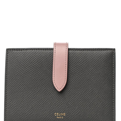 Celine Grained Calfskin Medium Multifunction Strap Wallet Grey Vintage Pink 9 of 14