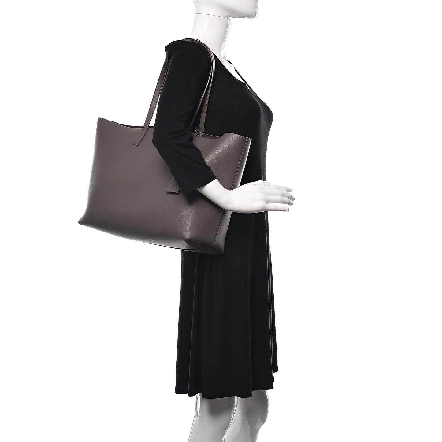 Calfskin Large Shopping Tote Earth