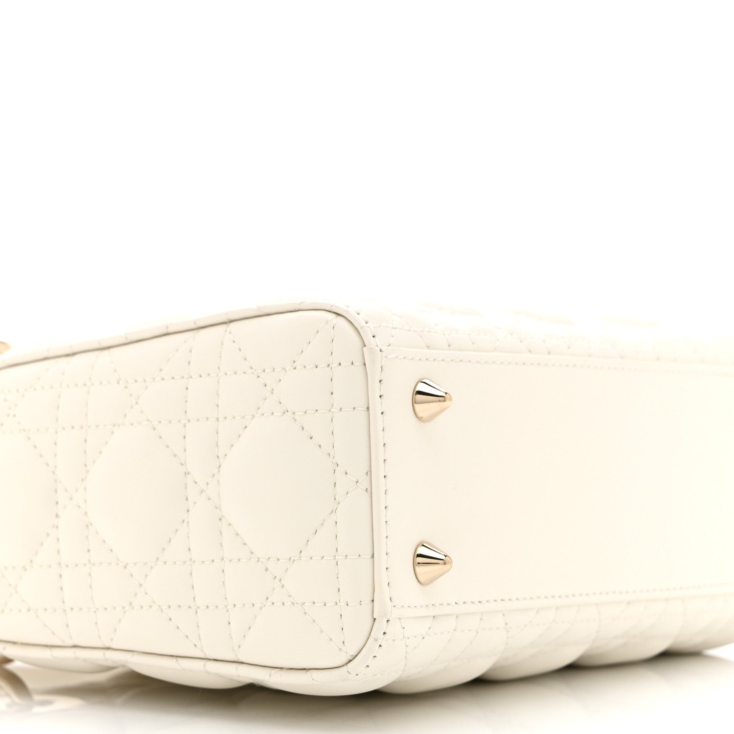 Christian Dior Lambskin Cannage Small My ABCDior Lady Dior White 9 of 10