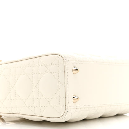 Christian Dior Lambskin Cannage Small My ABCDior Lady Dior White 9 of 10