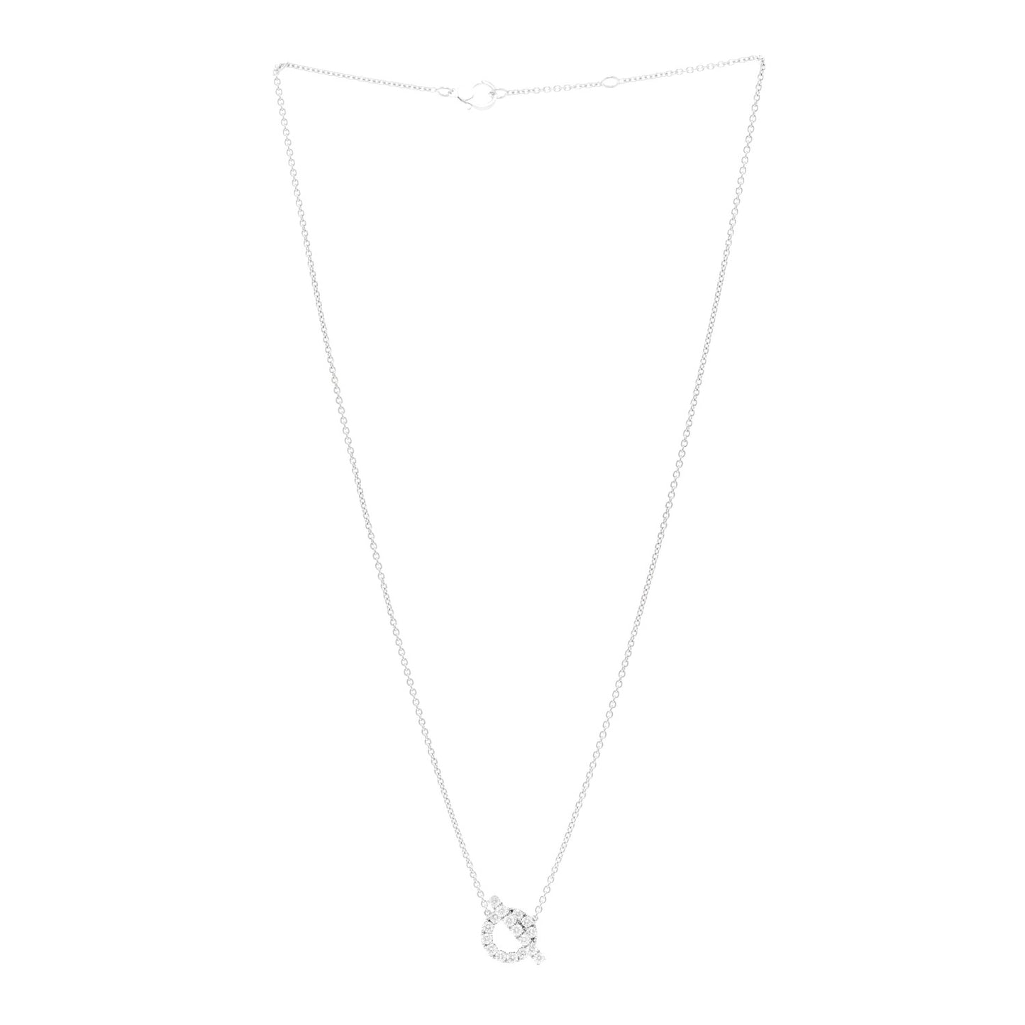 18K White Gold Diamond Finesse Pendant Necklace
