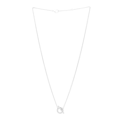 Hermes 18K White Gold Diamond Finesse Pendant Necklace 3 of 6