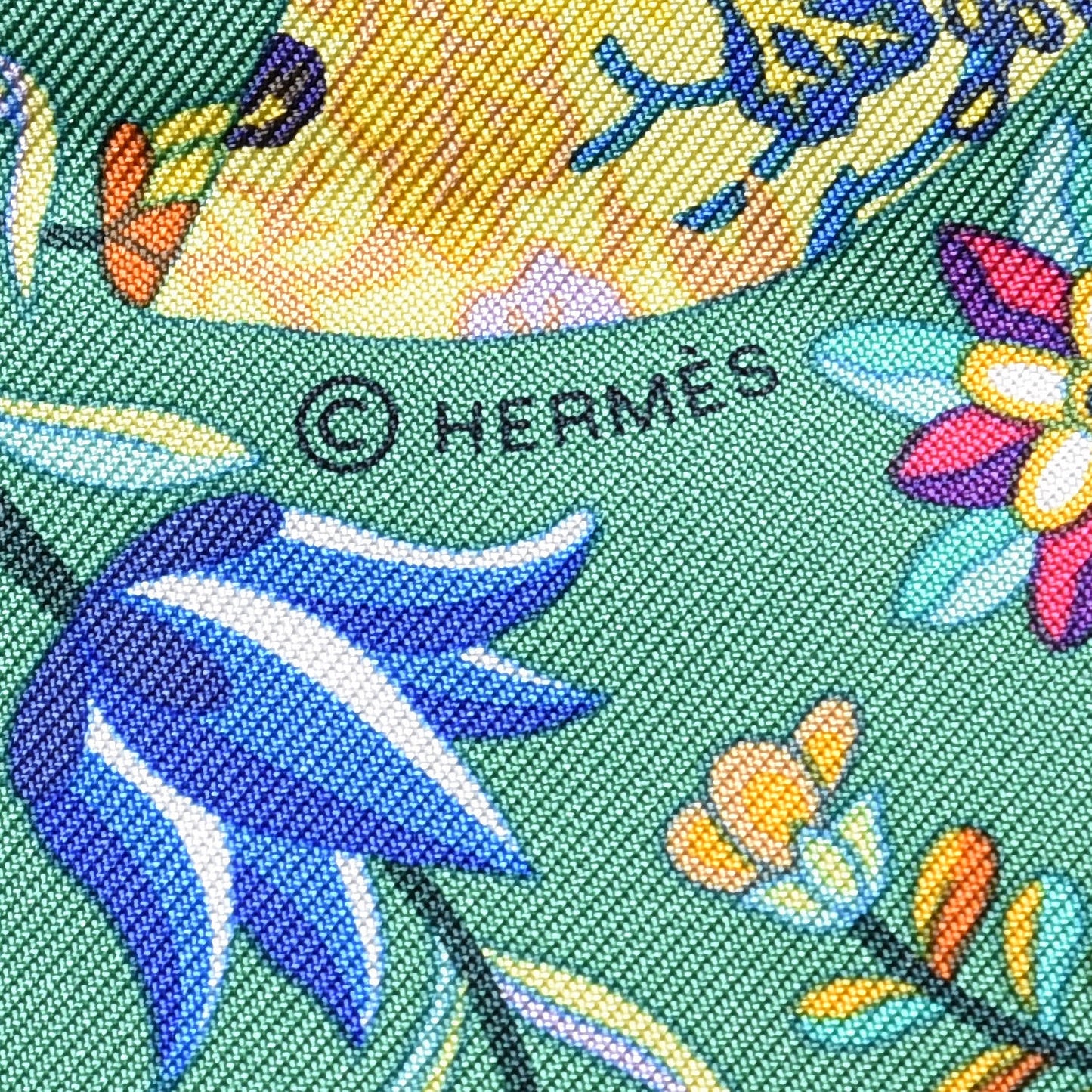 Cashmere Silk Fleurs et Papillons de Tissus Pocket Square Vert Violet Juane