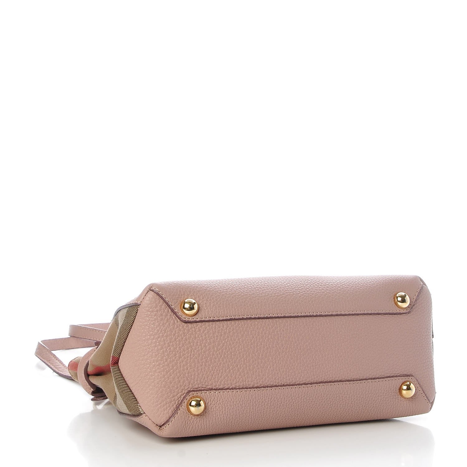 Burberry Grainy Calfskin House Check Small Banner Tote Pale Orchid 5 of 9