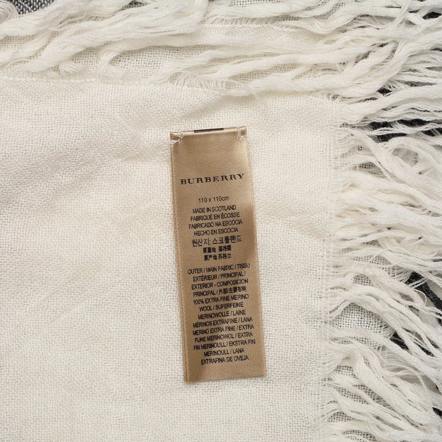 Merino Wool House Check Scarf