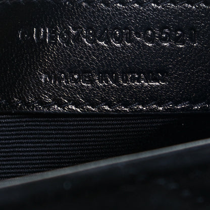 Saint Laurent Suede Y Quilted Monogram Toy Loulou Crossbody Bag Black 6 of 9
