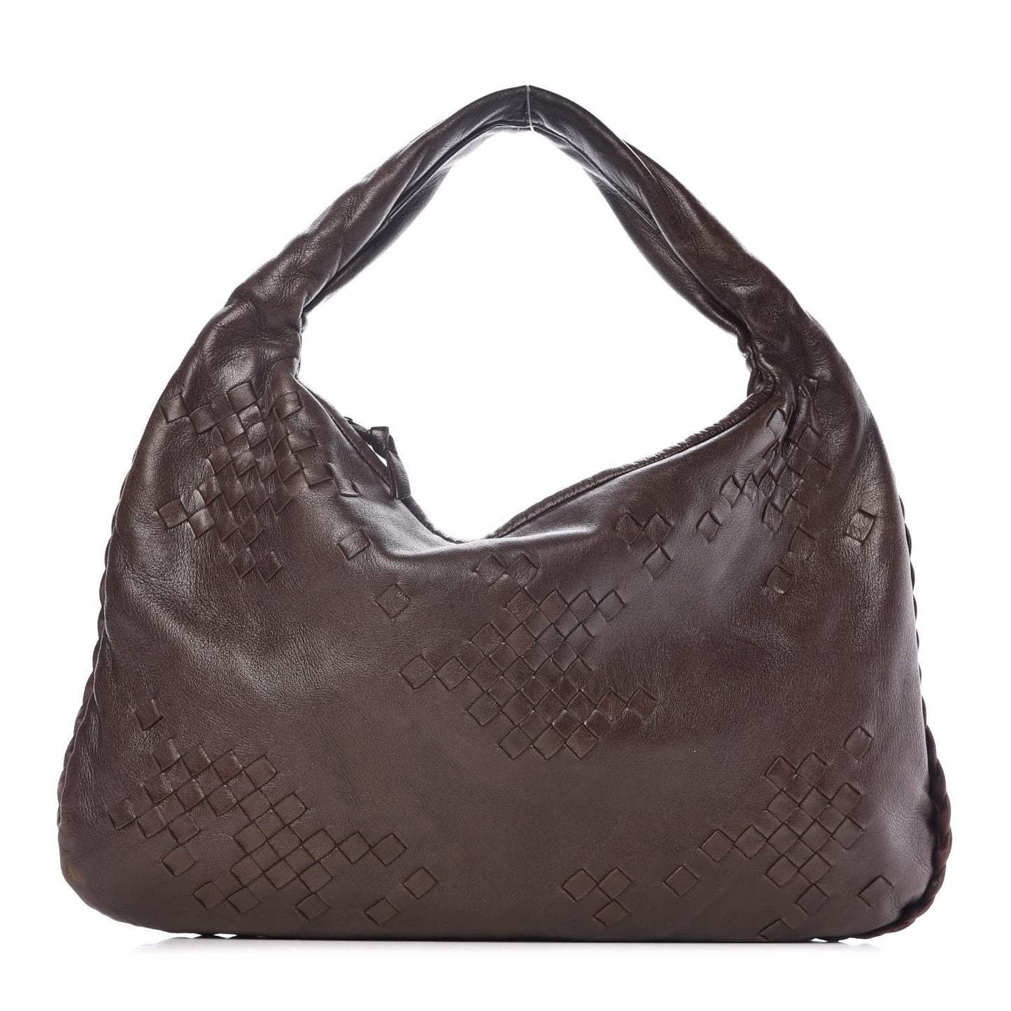 Nappa Intrecciato Medium Veneta Hobo Ebano