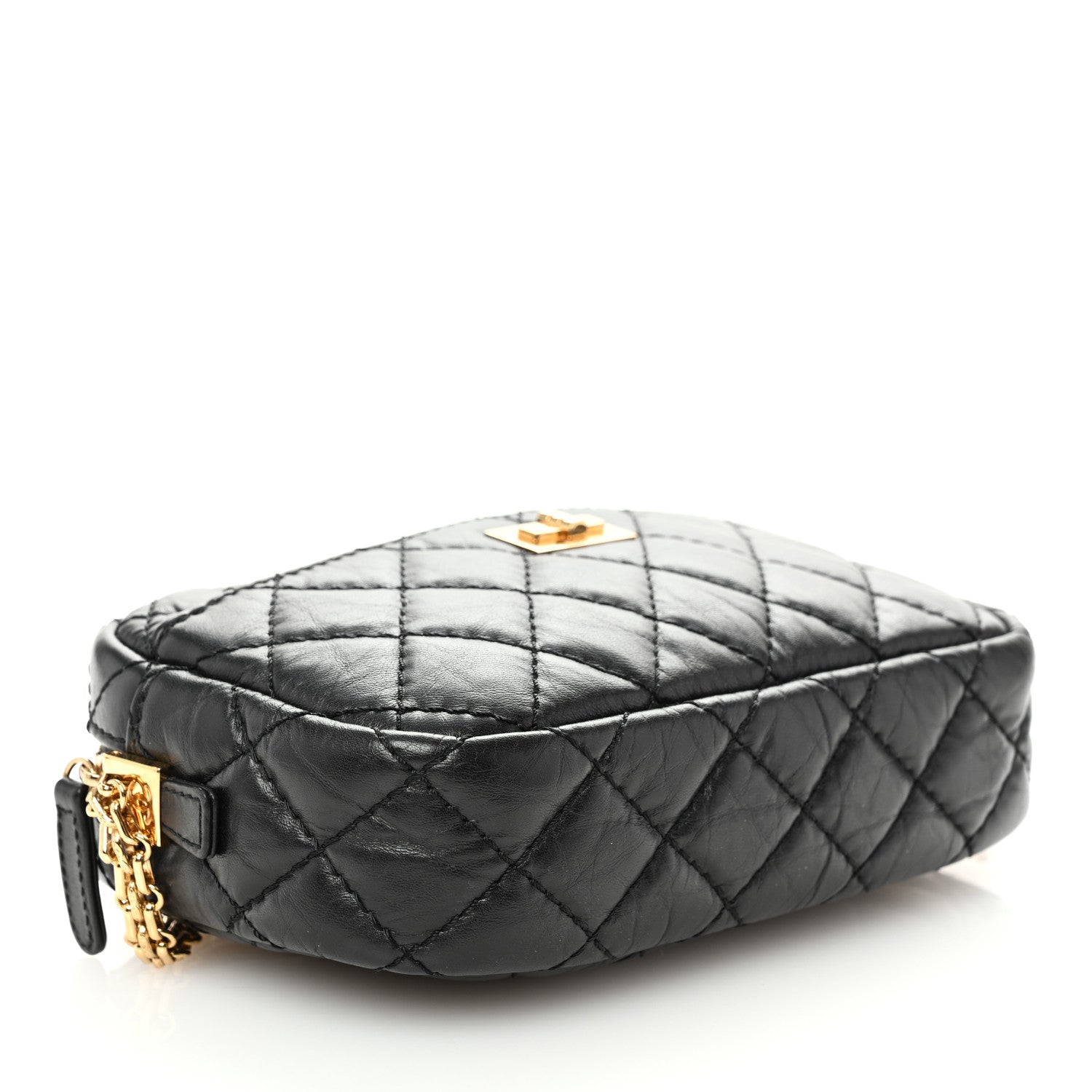 Chanel Aged Calfskin Quilted Mini Reissue Camera Case Black 4 of 11