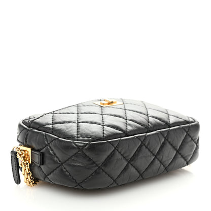 Chanel Aged Calfskin Quilted Mini Reissue Camera Case Black 4 of 11