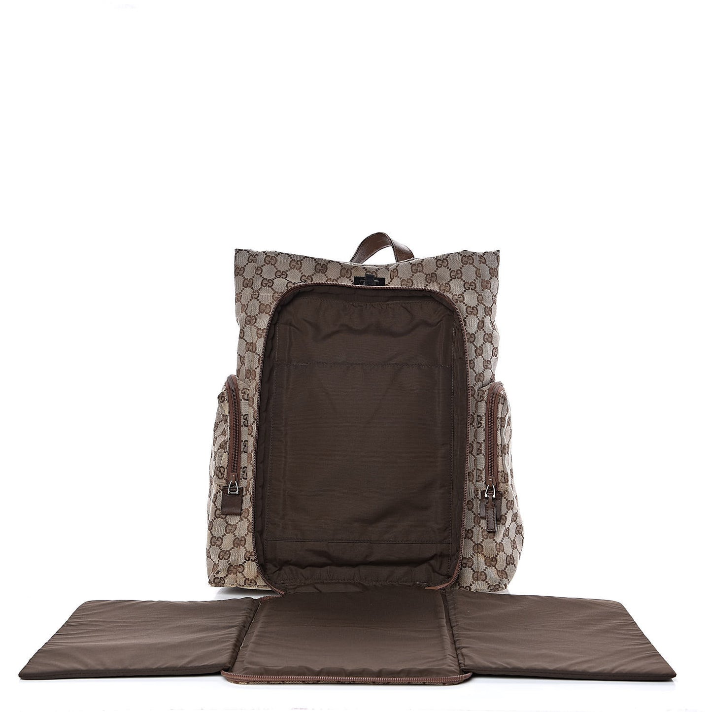 Monogram Backpack Diaper Bag Brown