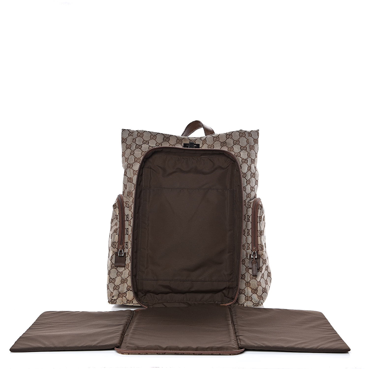Gucci Monogram Backpack Diaper Bag Brown 5 of 22