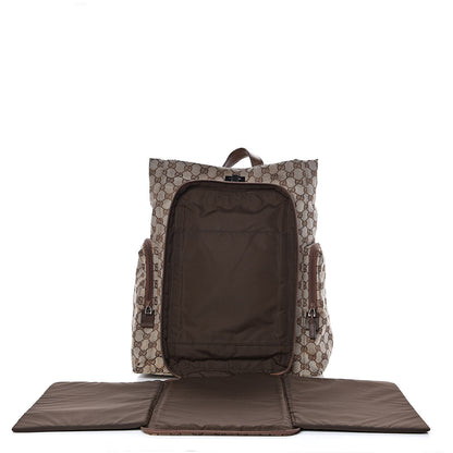 Gucci Monogram Backpack Diaper Bag Brown 5 of 22