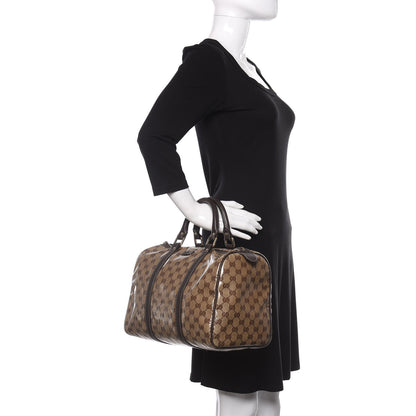 Gucci Crystal Monogram Medium Joy Boston Dark Brown 2 of 10