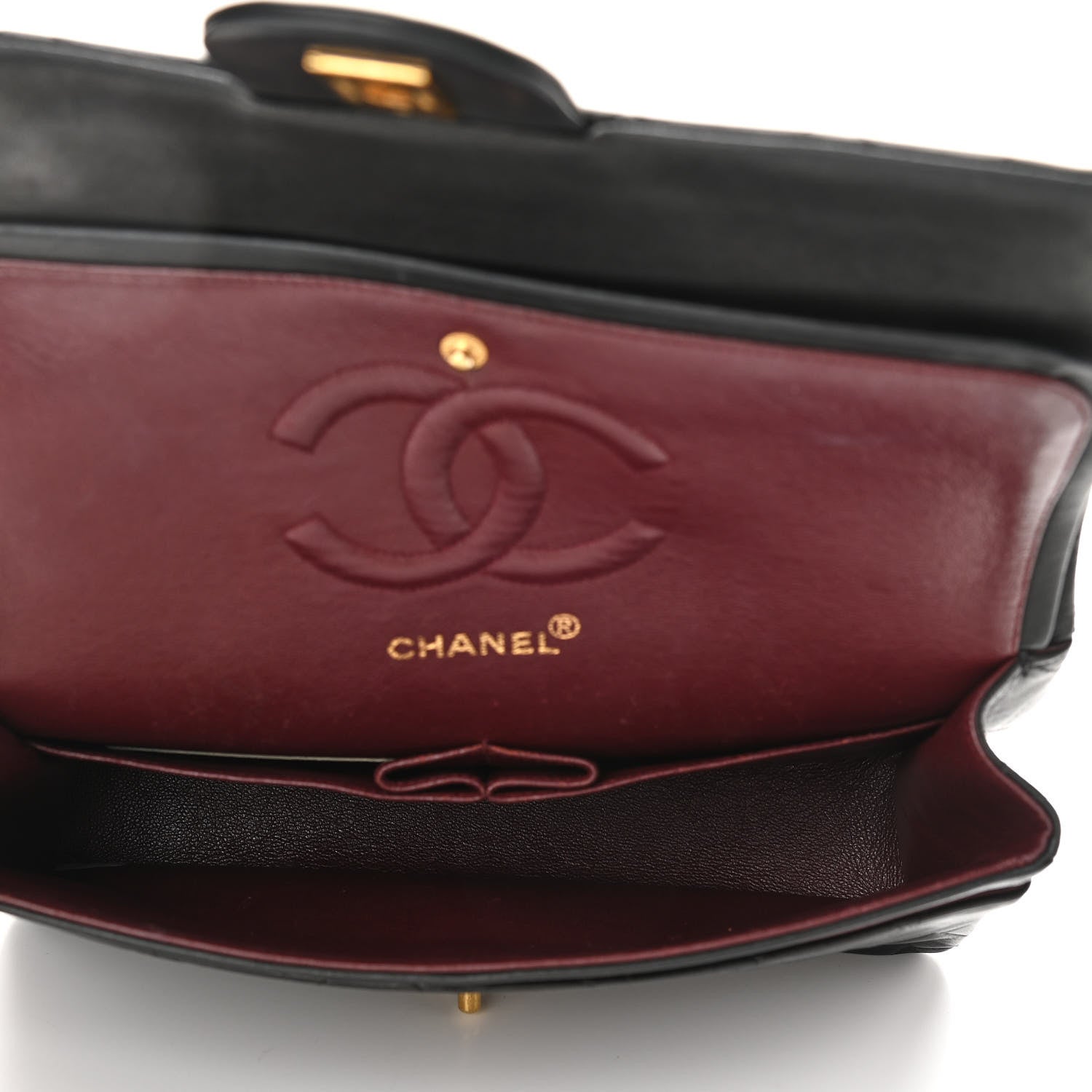 Chanel Lambskin Quilted Medium Double Flap Black 4 of 11