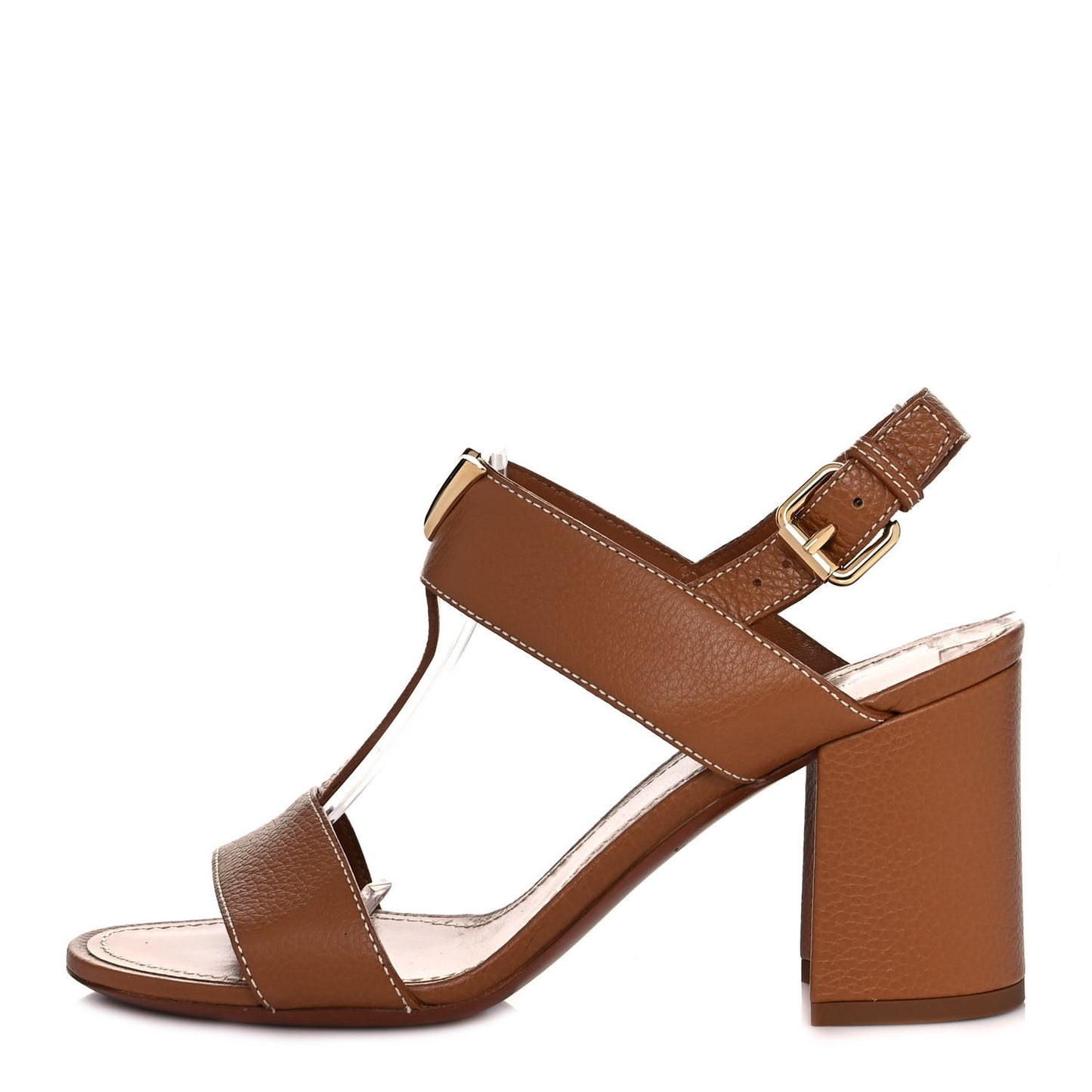 Grained Calfskin New Wave Sandals 37 Brown
