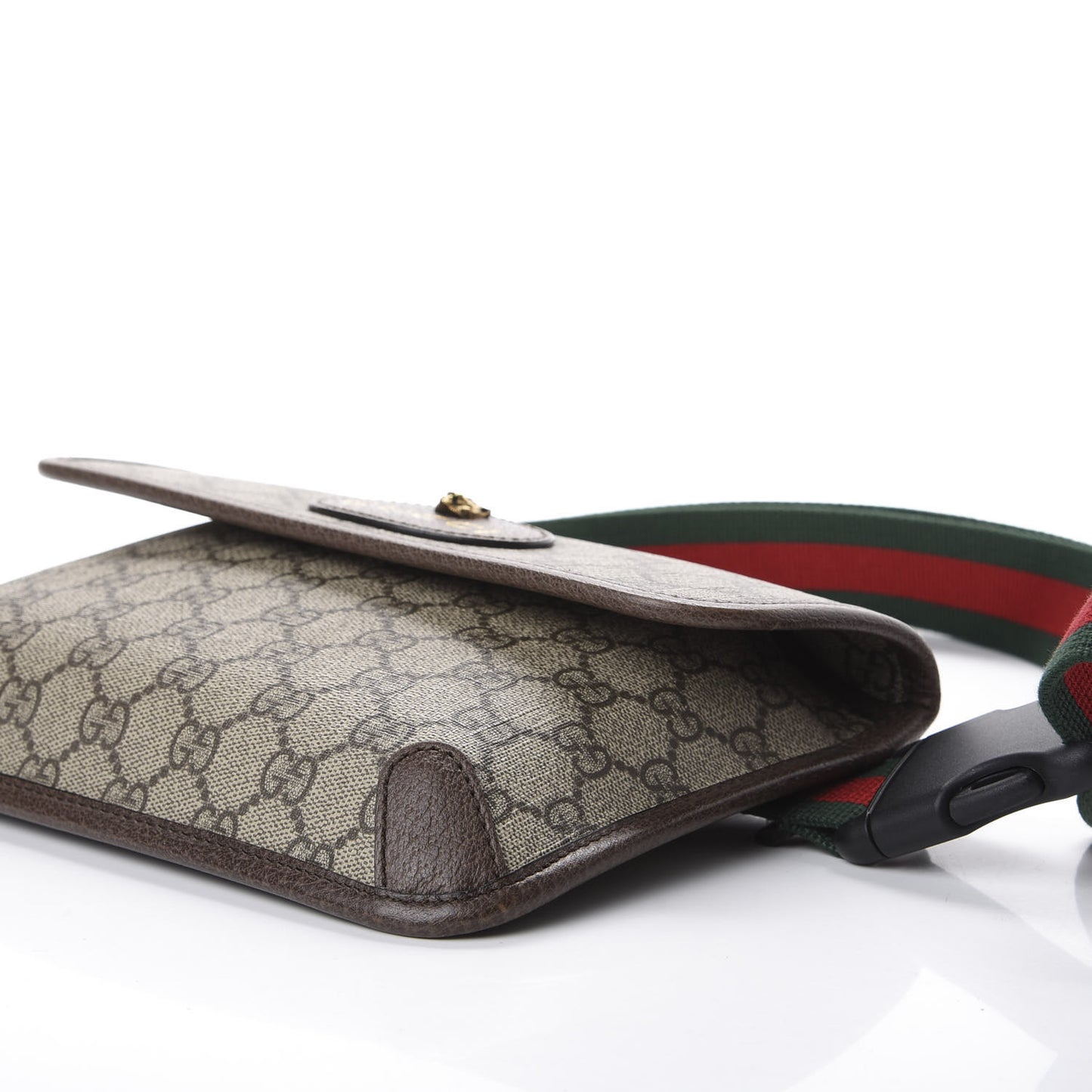 GG Supreme Monogram Neo Vintage Web Belt Bag Brown