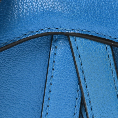 Christian Dior Goatskin Micro Saddle Bag With Strap Blue 8 of 10