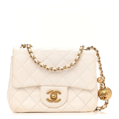 Chanel Lambskin Quilted Mini Pearl Crush Flap White 1 of 11