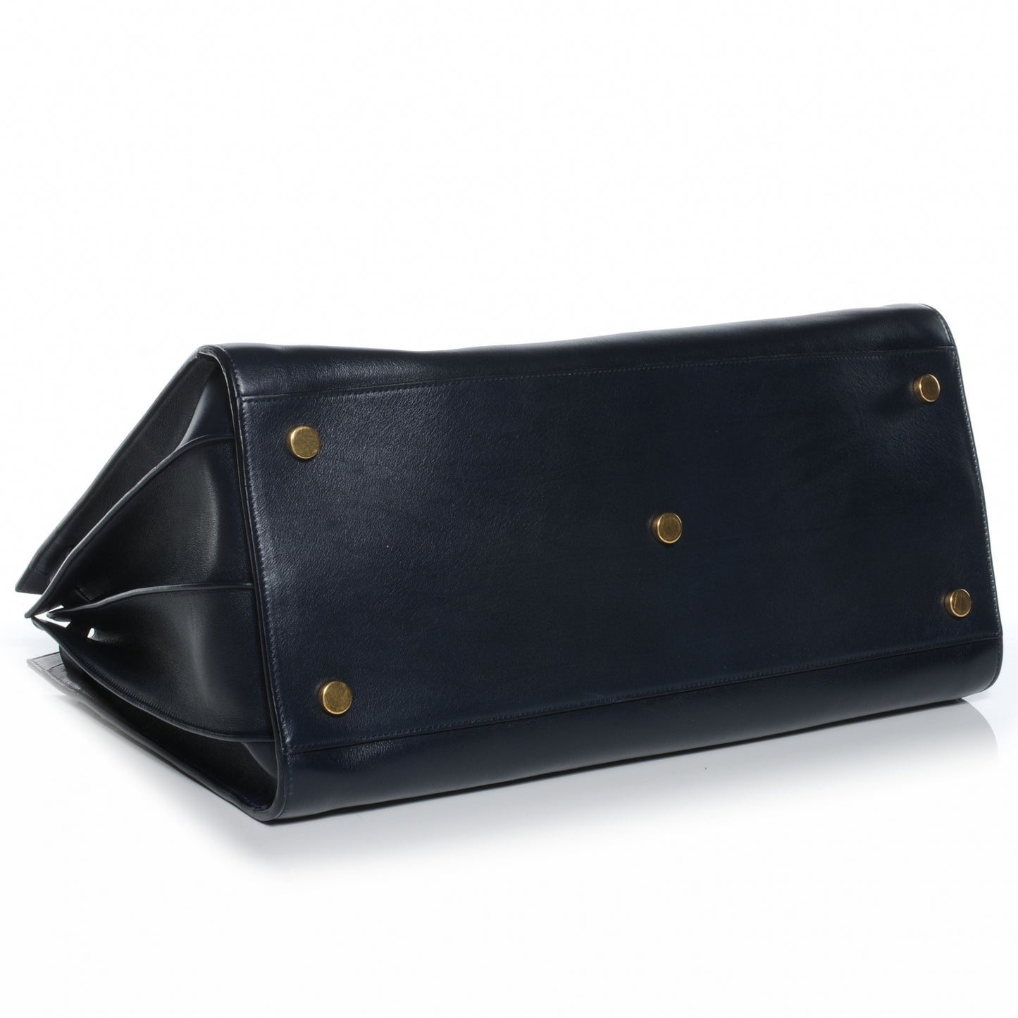 Leather Large Sac de Jour Carryall Midnight Blue