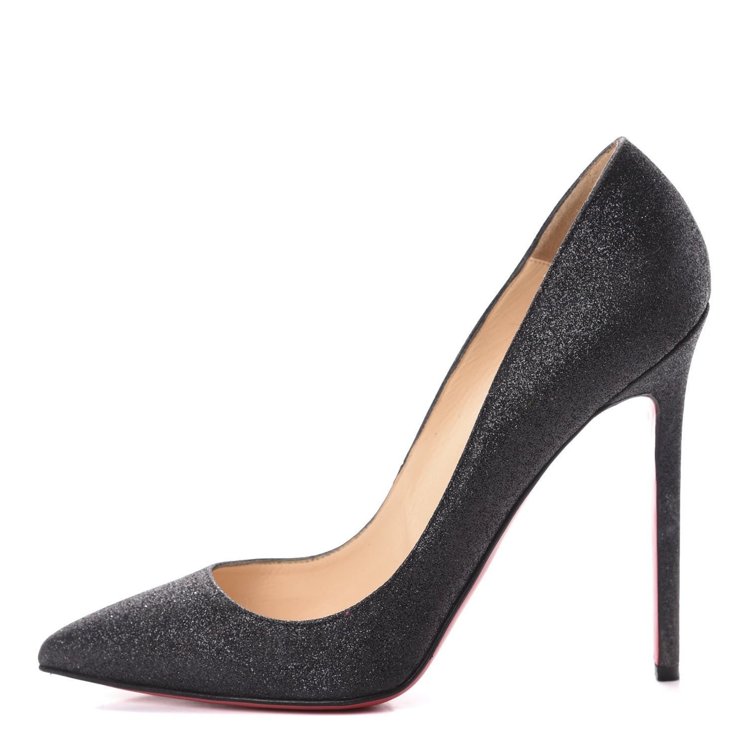 Christian Louboutin Glitter Resille Pigalle Follies 120 Pumps 38.5 Black 1 of 7
