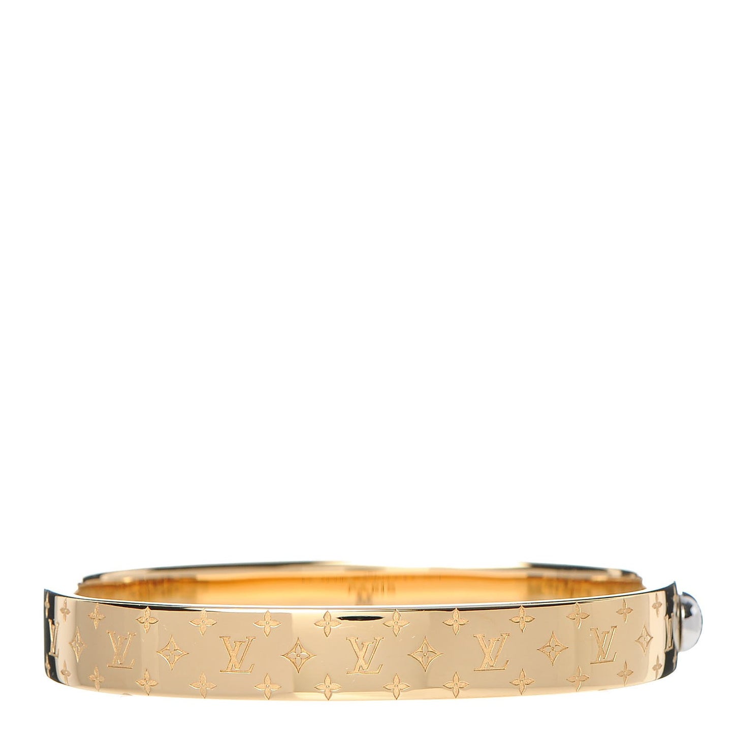 Brass Monogram Nanogram Cuff M Gold