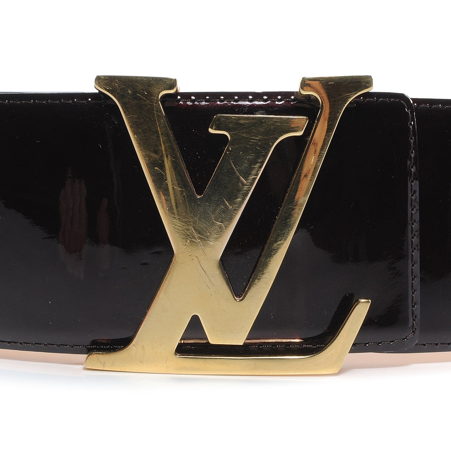 Patent LV Facettes Belt 85 34 Amarante
