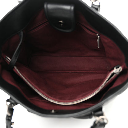 Chanel Calfskin Quilted Small Casual Riviera Tote Black 5 of 13