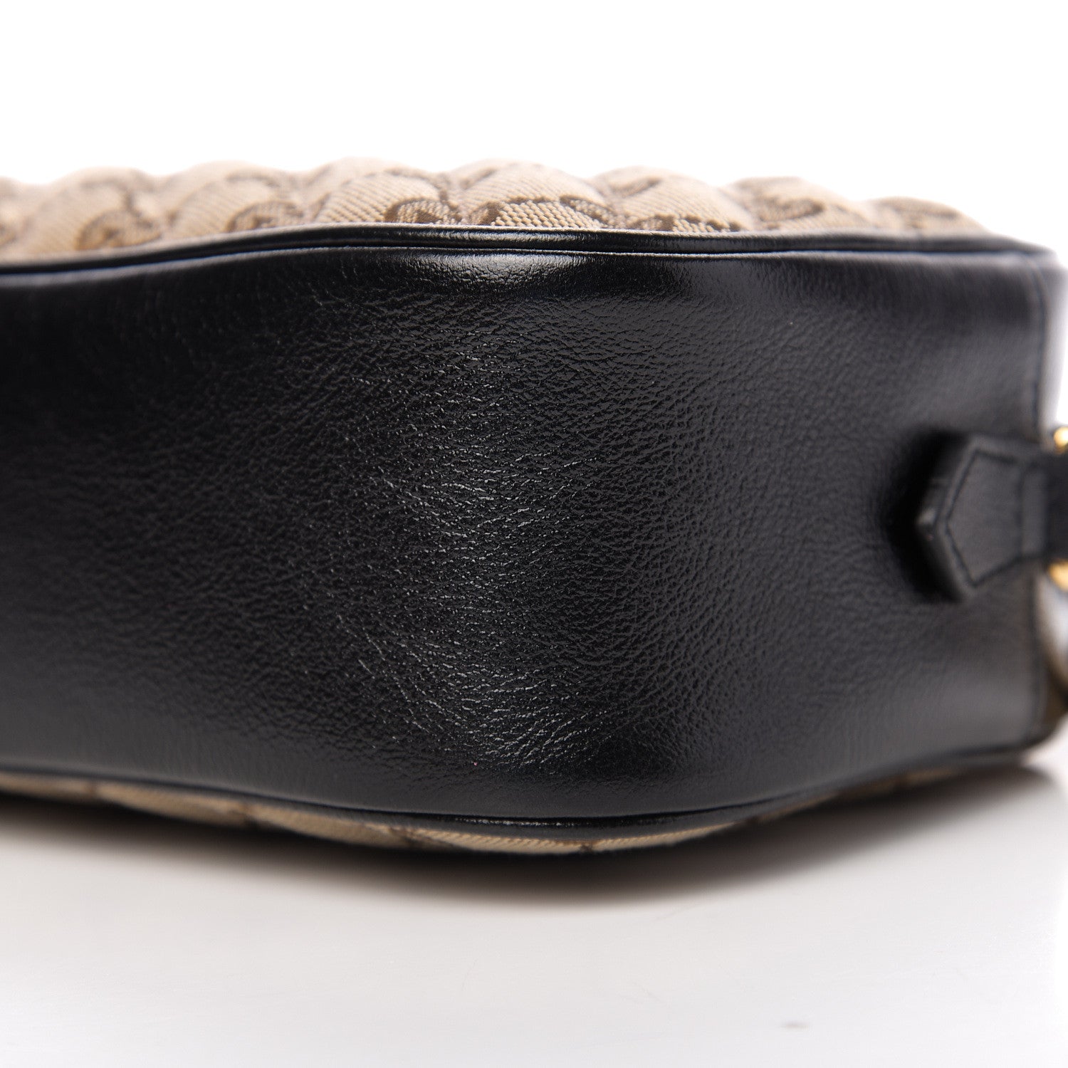 Gucci Monogram Matelasse Diagonal Small GG Marmont Chain Shoulder Bag Beige Black 8 of 10