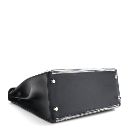 Hermes Box Toile Vibrato Kelly Sellier 28 Black Gris 4 of 10