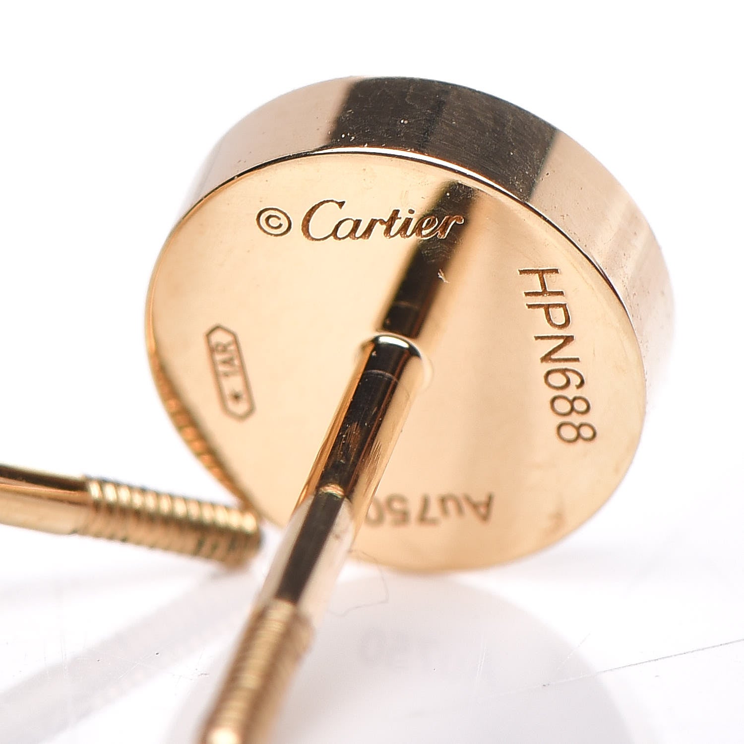 Cartier 18K Yellow Gold LOVE Earrings 4 of 5