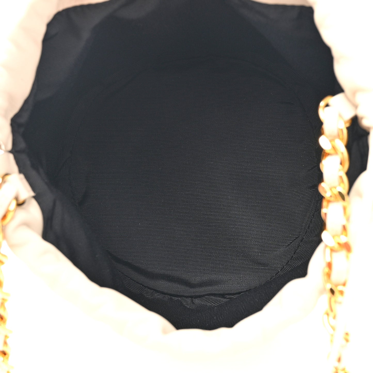 Smooth Calfskin Aria Bucket Bag Off White