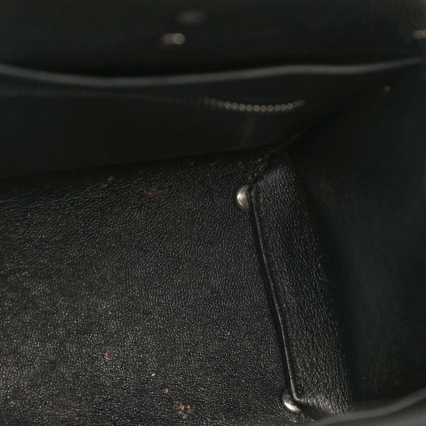 Grained Calfskin Small Horizon Satchel Black