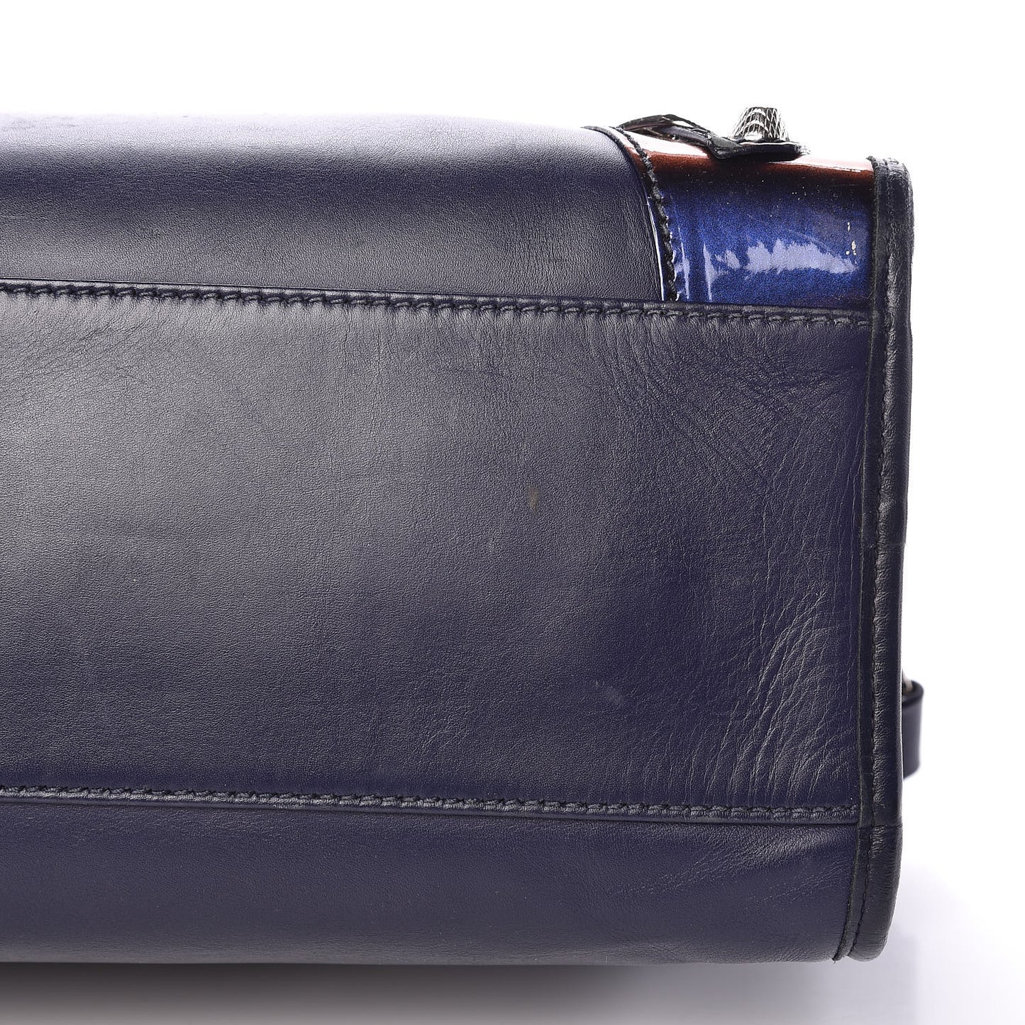 Smooth Calfskin Metallic Patent Giant 12 Silver Hardware City Ultraviolet