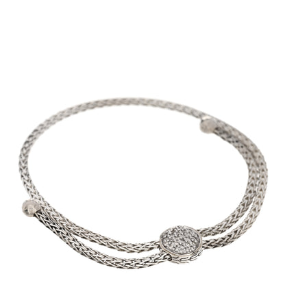 John Hardy Sterling Silver Diamond Classic Chain Round Pull Through Bracelet 1 of 3