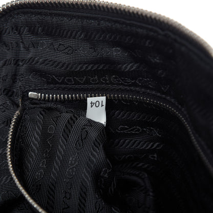Prada Vitello Drive Perforated Shoulder Bag Black 9 of 14